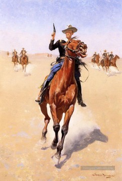Trooper 1892 Frederic Remington Peinture à l'huile